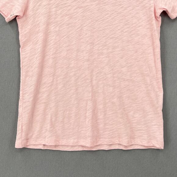 ATM Anthony Thomas Melillo Slub Crewneck Tee Mens Small Pink Short Sleeve Cotton - Picture 7 of 13